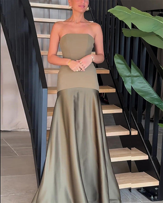 Facerya Color Block Tube Dress