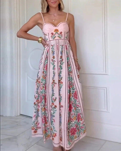 Facerya Boho Printed Maxi Dress