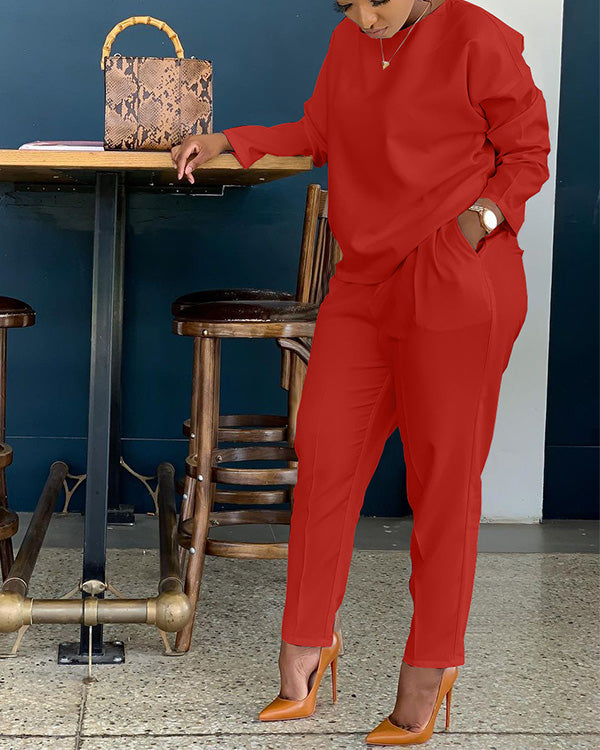 Facerya Suit Style T-Shirt And Pant Set