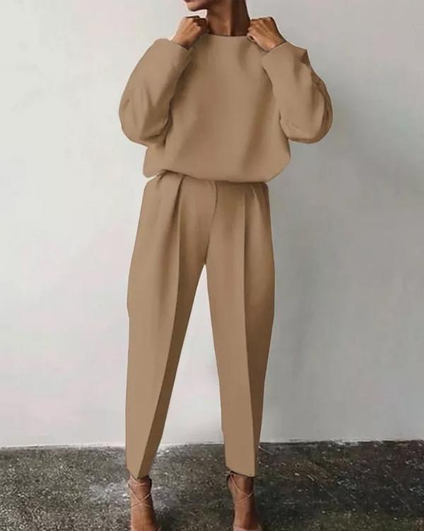 Facerya Suit Style T-Shirt And Pant Set