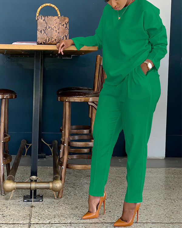 Facerya Suit Style T-Shirt And Pant Set