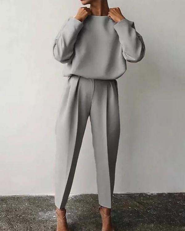 Facerya Suit Style T-Shirt And Pant Set