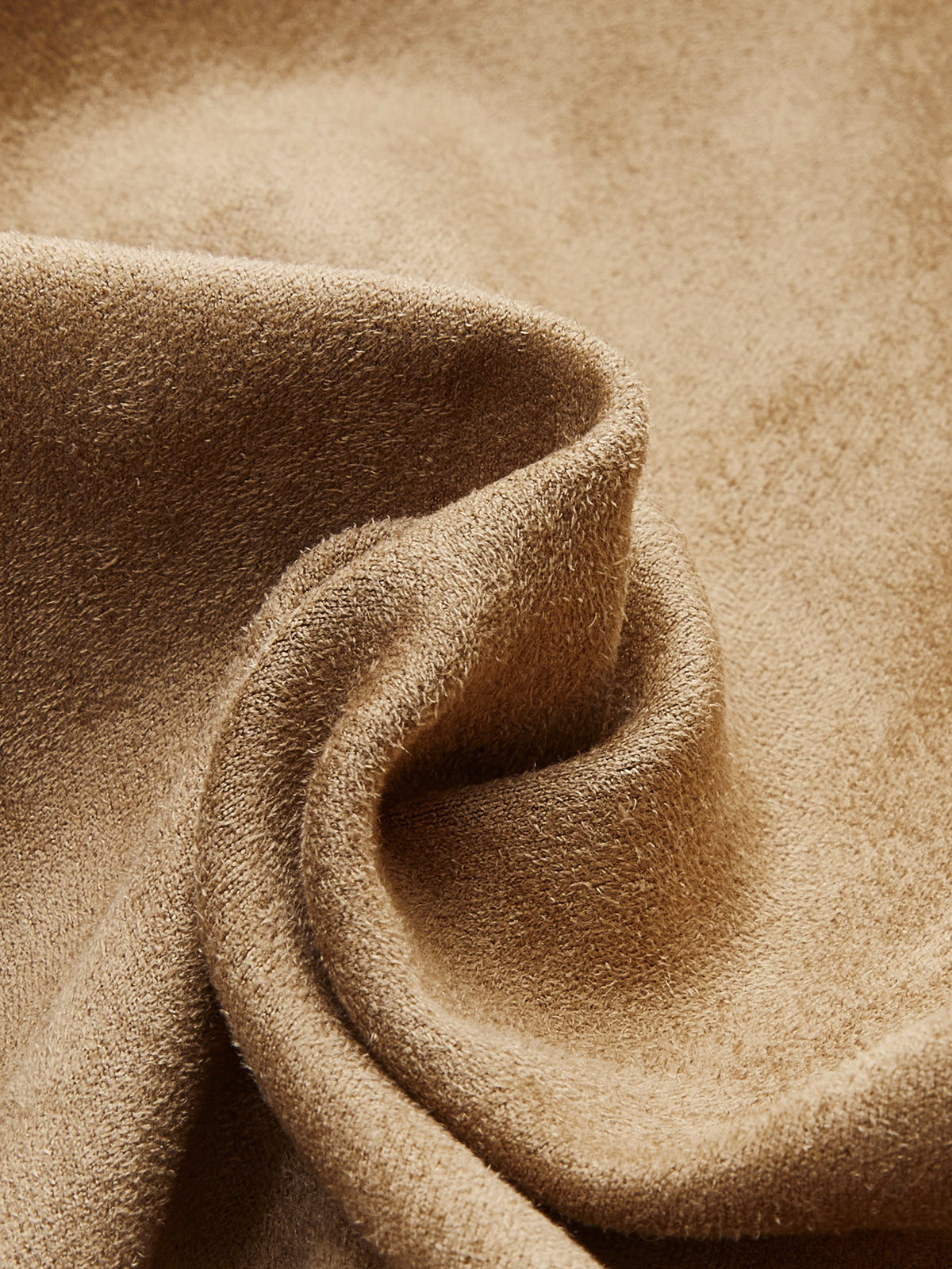 Suede Effect Soft Button Lapel Jacket