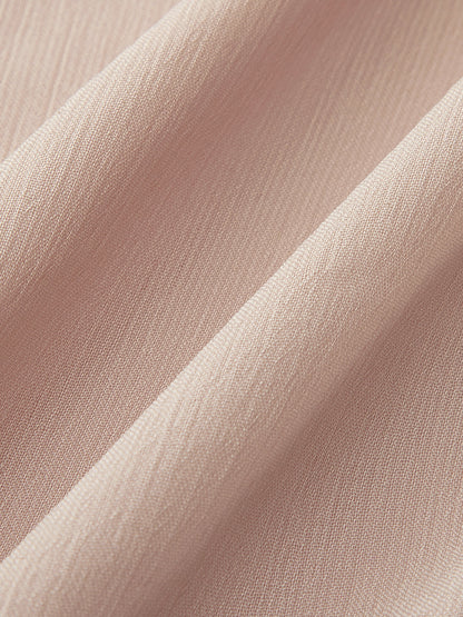 Semi-Sheer Chiffon Ruffle Dress With Outer Cape