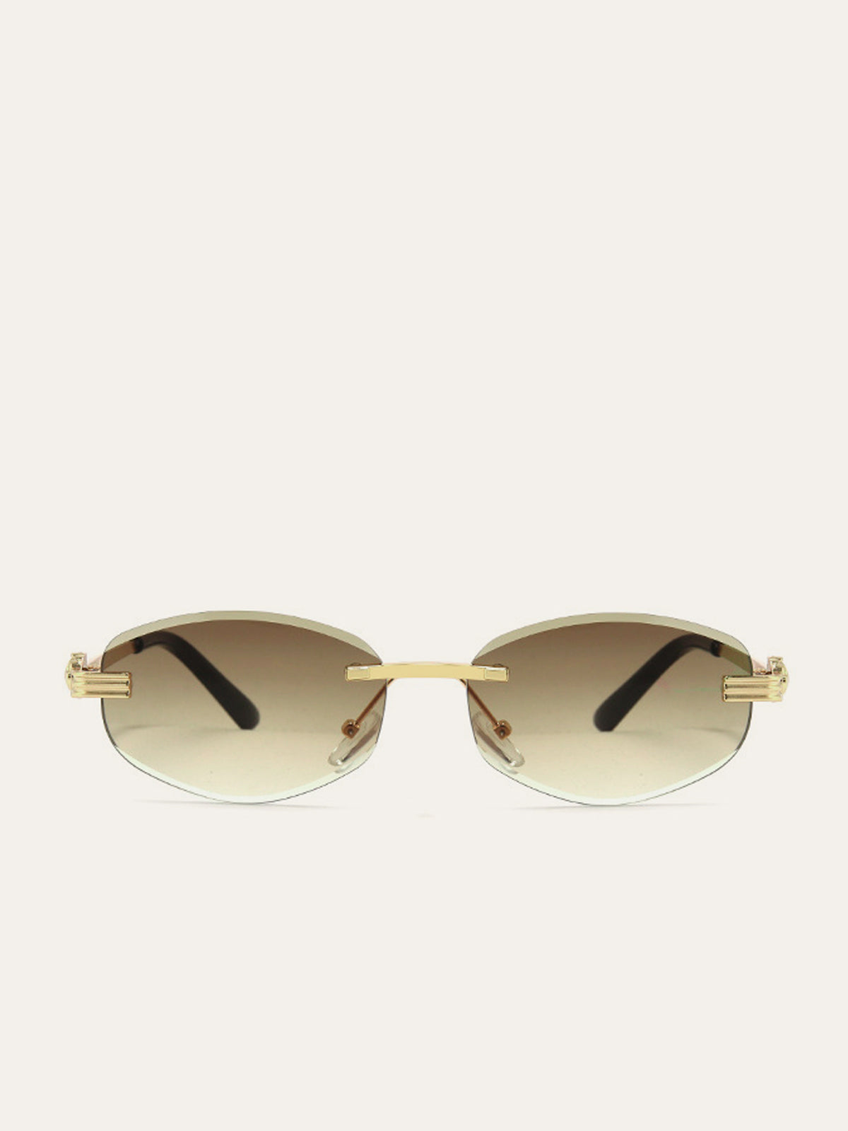 Golden Rimless Gradient Sunglasses