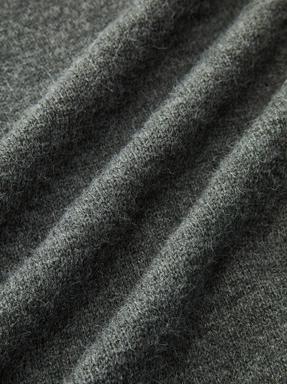 Denim Collar Knit Top