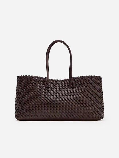 Woven PU Tote Bag