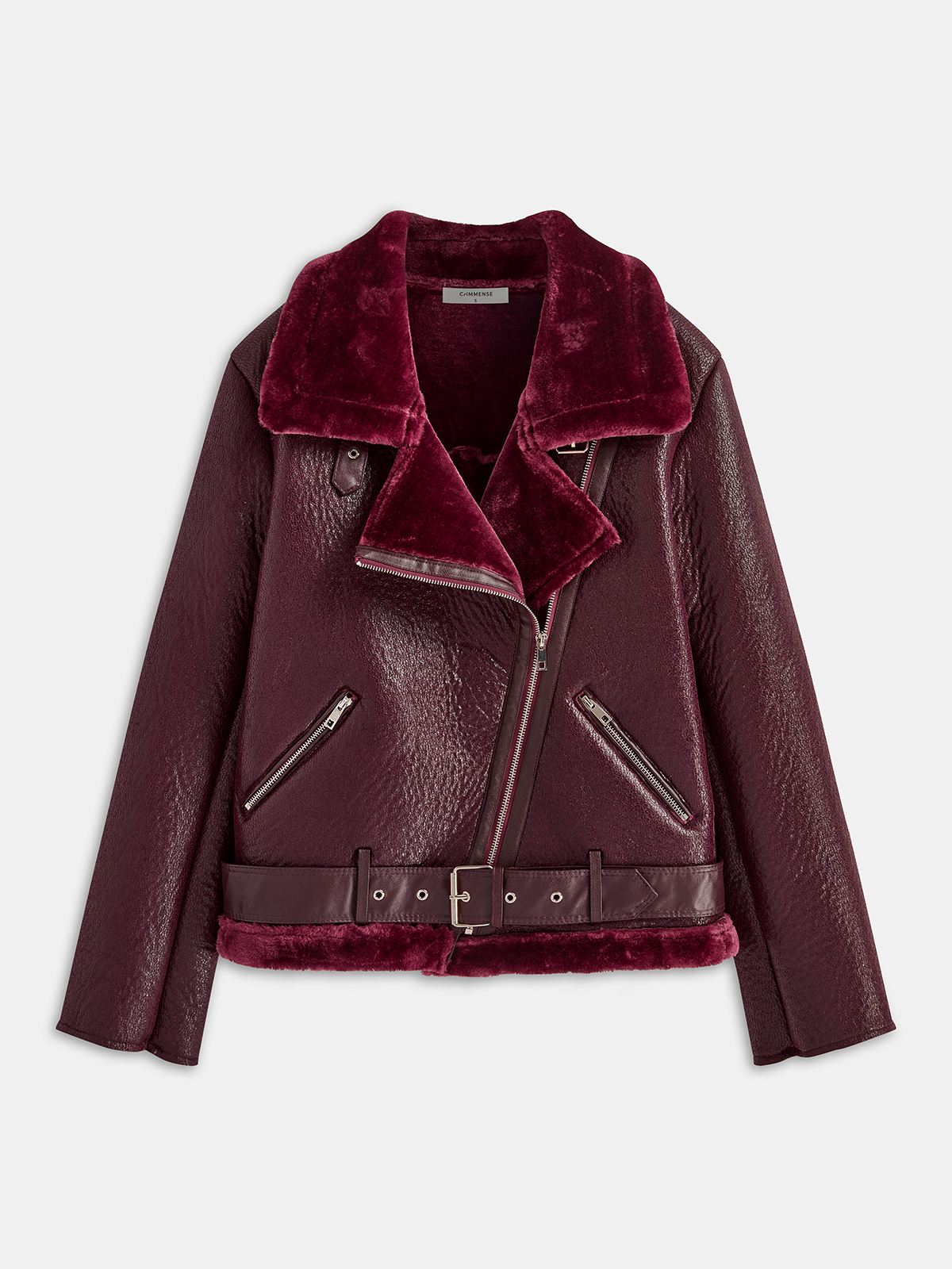 Zipper Belted Soft Fleece Jacket