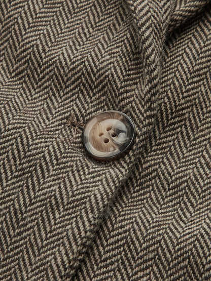 Large 3D Flower Single Button Tweed Blazer