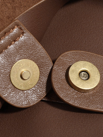 Suede Effect Large-Capacity Tote Bag