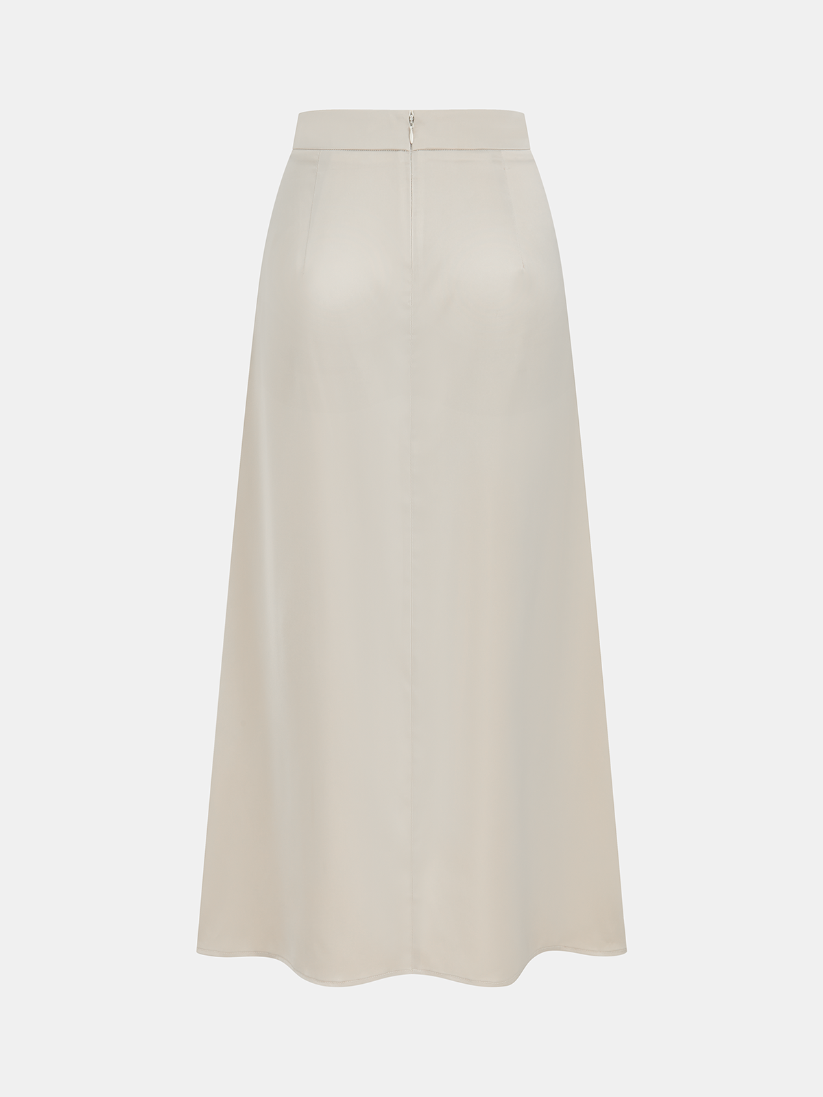 Satin Asymmetric Ruched Top & Midi Skirt Set