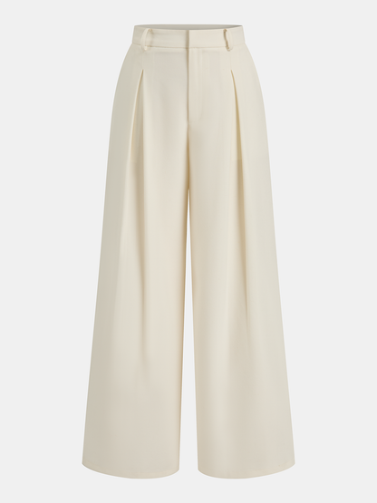 Sleeveless Belted Top & Pleated Pants Set