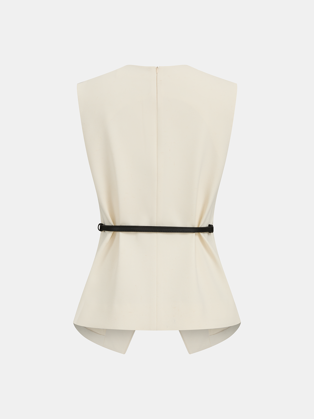 Sleeveless Belted Top & Pleated Pants Set