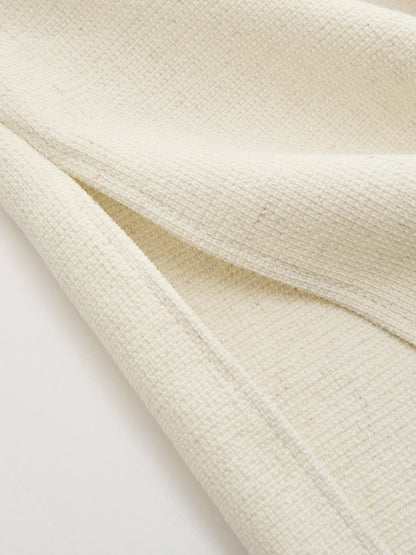 Dramatic Sleeve Linen-Blend Cropped Top