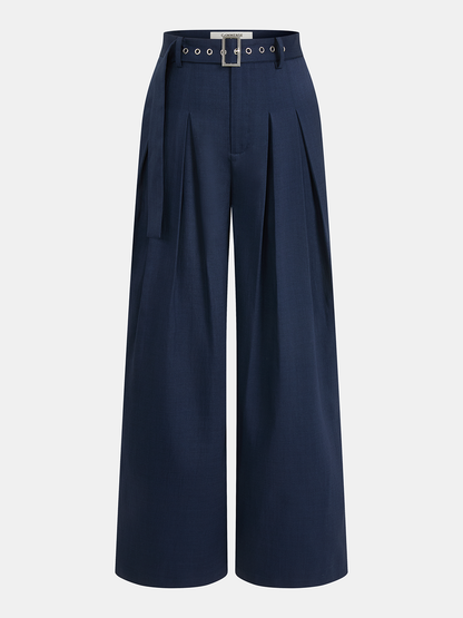 One-Shoulder Top & Wide-Leg Pants Set