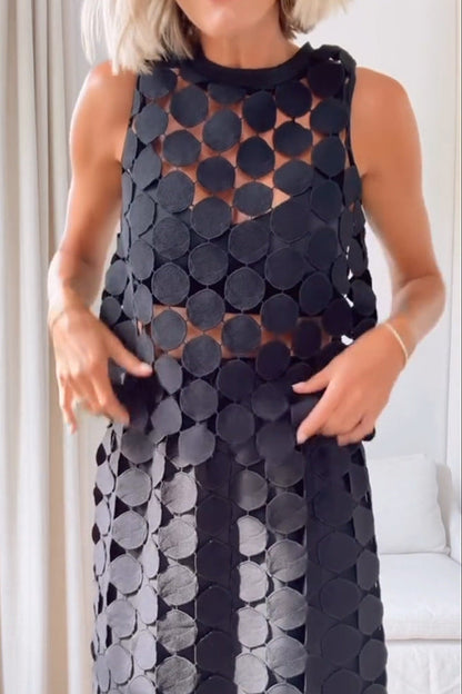 Facerya Circular Tassel Top And Skirt Set