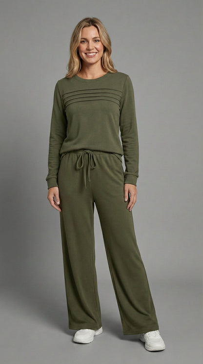 Serene Lounge Set – Soft Top & Drawstring Pants