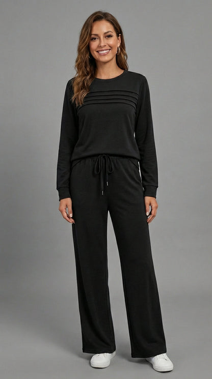 Serene Lounge Set – Soft Top & Drawstring Pants